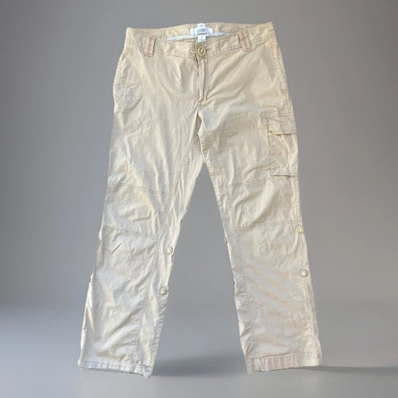 Old Navy Pants - Vintage Old Navy Convertible Pants Women 12 Roll Up Capri Button Low Waist Y2K